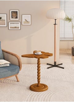 fashionhome Multipurpose Use Unique Butterfly Shape Tabletop Design Side Table Durable Strong Solid Wood Base Serving Table Vintage Tall Single Shelf Display Stand Coffee Table for Living Room Bedroom 34x51 cm  - Image 1