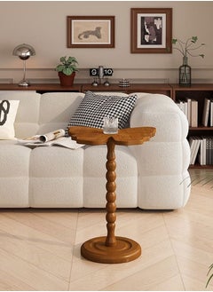 fashionhome Multipurpose Use Unique Butterfly Shape Tabletop Design Side Table Durable Strong Solid Wood Base Serving Table Vintage Tall Single Shelf Display Stand Coffee Table for Living Room Bedroom 34x51 cm  - Image 3