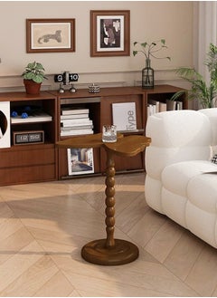 fashionhome Multipurpose Use Unique Butterfly Shape Tabletop Design Side Table Durable Strong Solid Wood Base Serving Table Vintage Tall Single Shelf Display Stand Coffee Table for Living Room Bedroom 34x51 cm  - Image 5