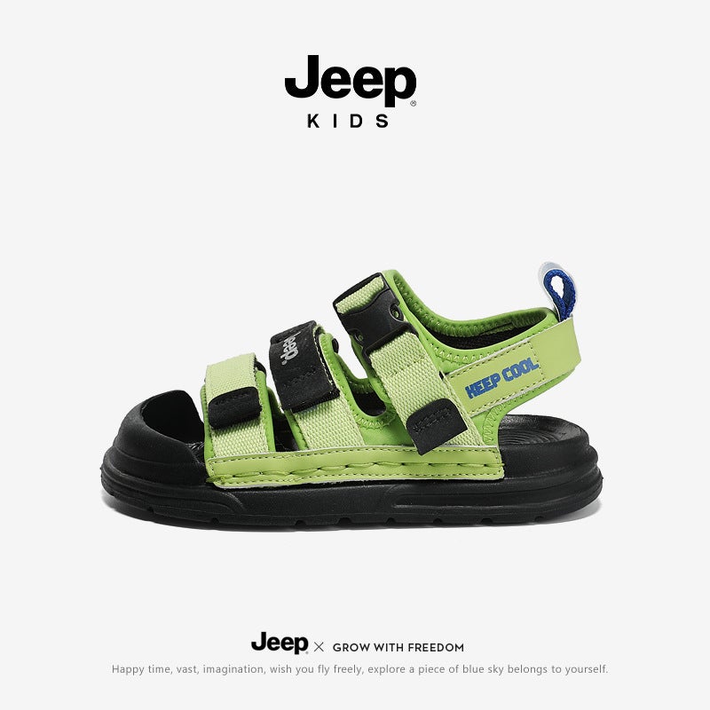 Jeep Girls' Sports Sandals Summer Style Soft Sole Non-Slip Summer Little Girls' Kids' Closed-Toe Beach Shoes - Image 1