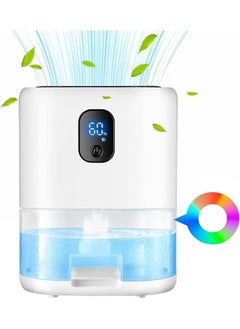 RedMapleTEK Dehumidifiers for Home, 1000ml, Super Quiet, Auto Shut-Off, Small Dehumidifier with 7 Colour LED, Portable Low Energy Dehumidifiers for Drying Clothes,Dehumidifier for Bedroom, Kitchen, Bathroom  - Image 1