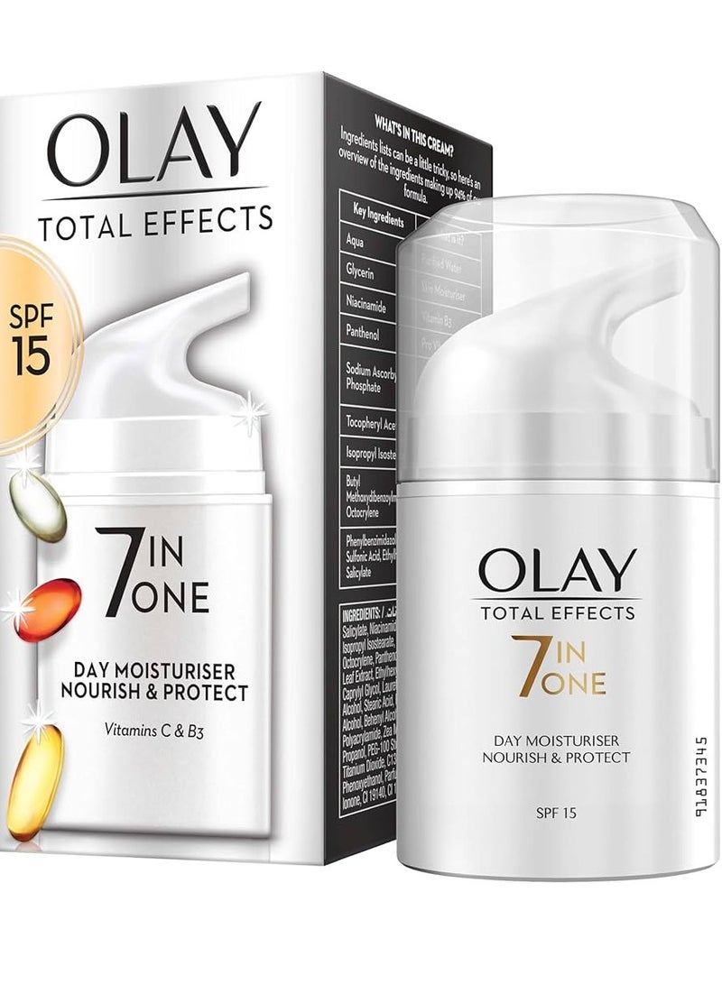 Total Effects 7 in 1 Face Moisturizer SPF15 Multi Color Anti-Aging Day Cream 50ml Multi Color 50ml