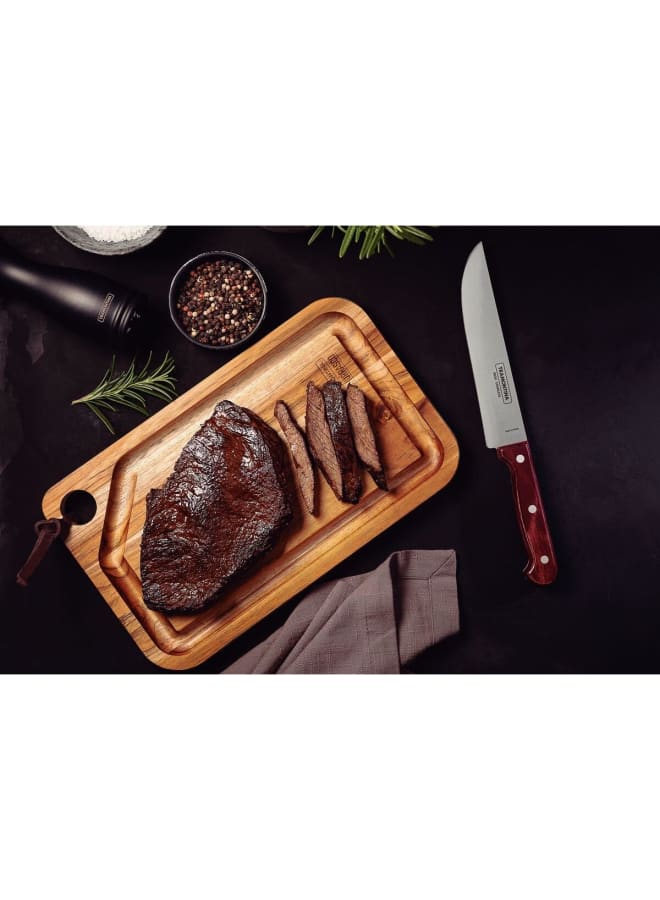 TRAMONTINA TRAMONTINA Polywood Stainless Steel Kitchen Knife with Wooden Handle, 7-Inch Blade, Red - Designed for High Performance and Durability, Ideal for Professional and Home Kitchens, Precision Cr  - Image 4