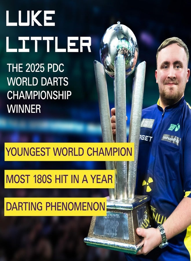 تارجت دارتس مجموعة سهام Target Darts Luke Littler برؤوس فولاذية من التنجستن بنسبة 80%، وزن 23 غرامًا | مجموعة ملحقات احترافية للسهام، تتضمن أعمدة Pro Grip، وريش Pro Ultra، ومحفظة سهام. - Image 2