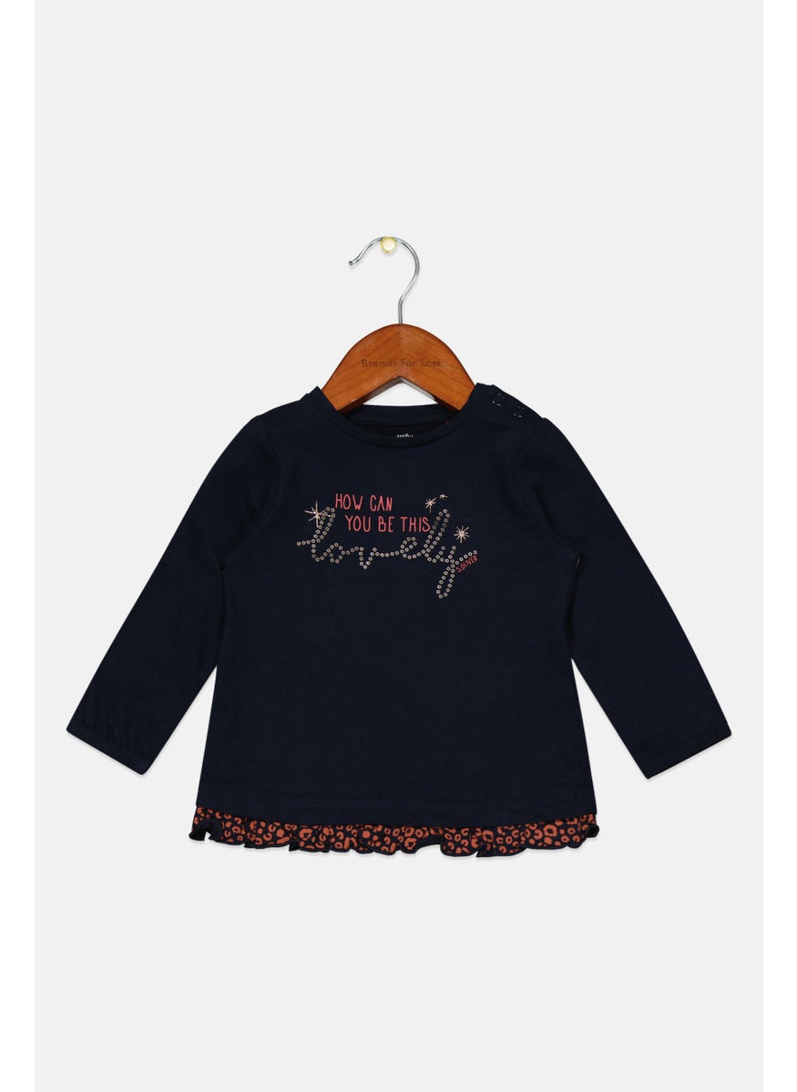 Toddlers Girl Crew Neck Printed Long Sleeve Tps, Navy Blue - pzsku/Z1DCAE0F87F8CB27E381BZ/45/_/1724351186/7f79d2c0-6133-4026-b6b2-a542e62773e8