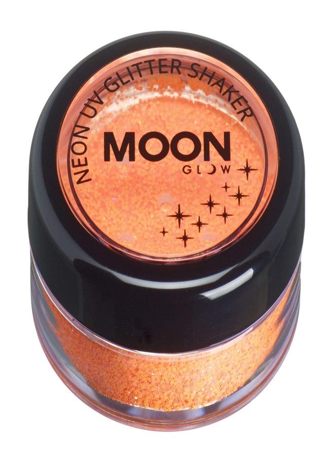 Moon Glow - Blacklight Neon UV Glitter Shaker 5g / 0.18oz Orange - Glows Brightly Under Blacklights/UV Lighting! - Image 1