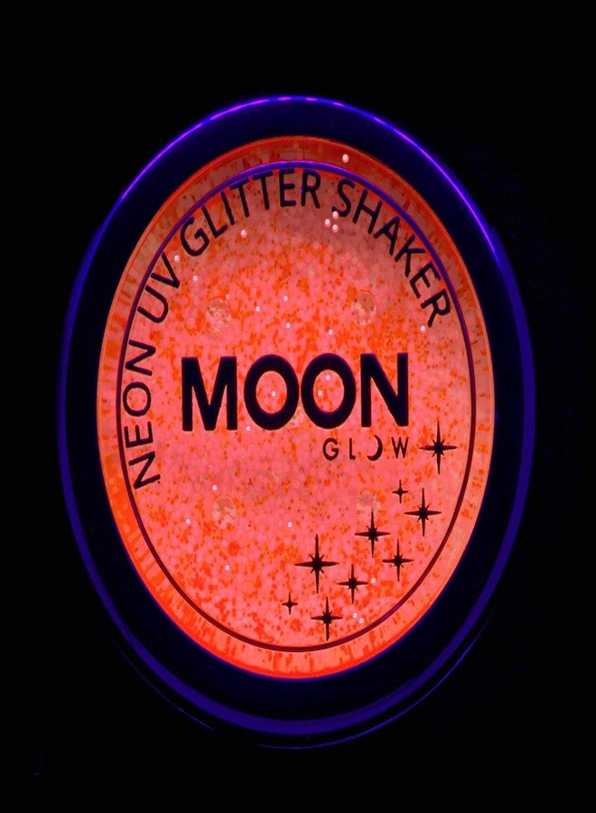 Moon Glow - Blacklight Neon UV Glitter Shaker 5g / 0.18oz Orange - Glows Brightly Under Blacklights/UV Lighting! - Image 2