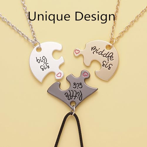 XFSAFDM 3 PCS Friendship Necklace, Best Friend Necklace, The Best Gift For Best Friend Girls, Suitable For Various Occasions, Adjustable Good Friend Necklaces - Image 3