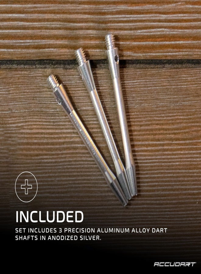 Accudart 48mm Aluminum Dart Shafts with O‑Rings – Durable Anodized Silver Alloy Shafts for Steel or Soft Tip Darts – Set of 3 Replacement Dart Shafts - Image 5