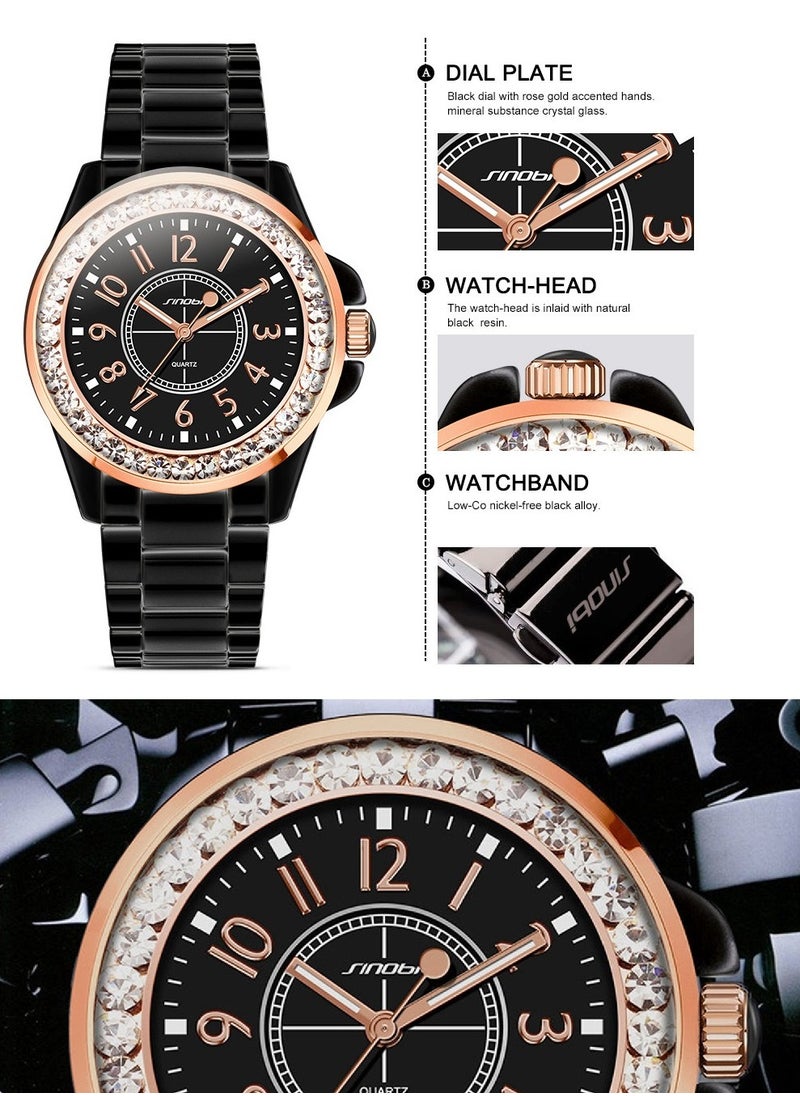 SINOBI - Women's Wrist Watch Water Resistant Japanese Movement Chanel Design - Image 1