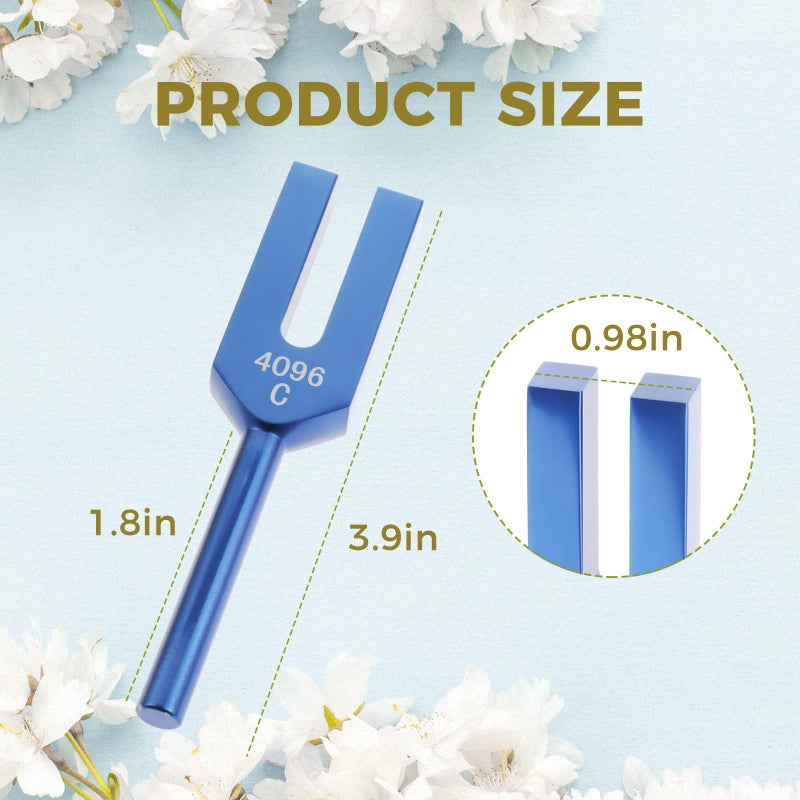 Lemfema Angel Tuning Forks Set - 4096 Hz, 4160 Hz, 4225 Hz for Sound, Musical Instrument, with Wooden Hammer and Soft Storage Bag(Colorful) - Image 2