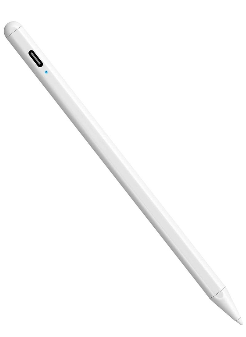 Stylus Pen for iPad with Palm Rejection, Compatible with (2018-2022) Apple iPad Pro (11/12.9 Inch),iPad 6th/7th/8th/9th/10th Gen,iPad Mini 5th/6th Gen,iPad Air 3rd/4th/5th ,White - Image 1