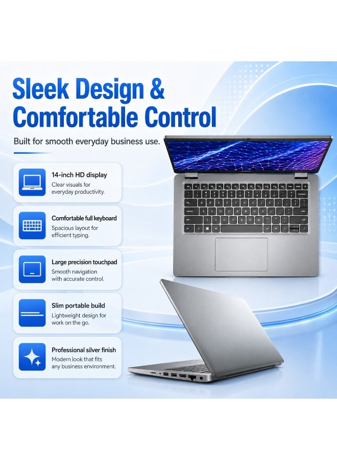 High Performance Business Laptop 14-Inch Display Core i5 Processor 8GB RAM 512GB SSD Integrated Graphics with 3 Free Gifts Backpack Wireless Mouse and Stand - Image 4