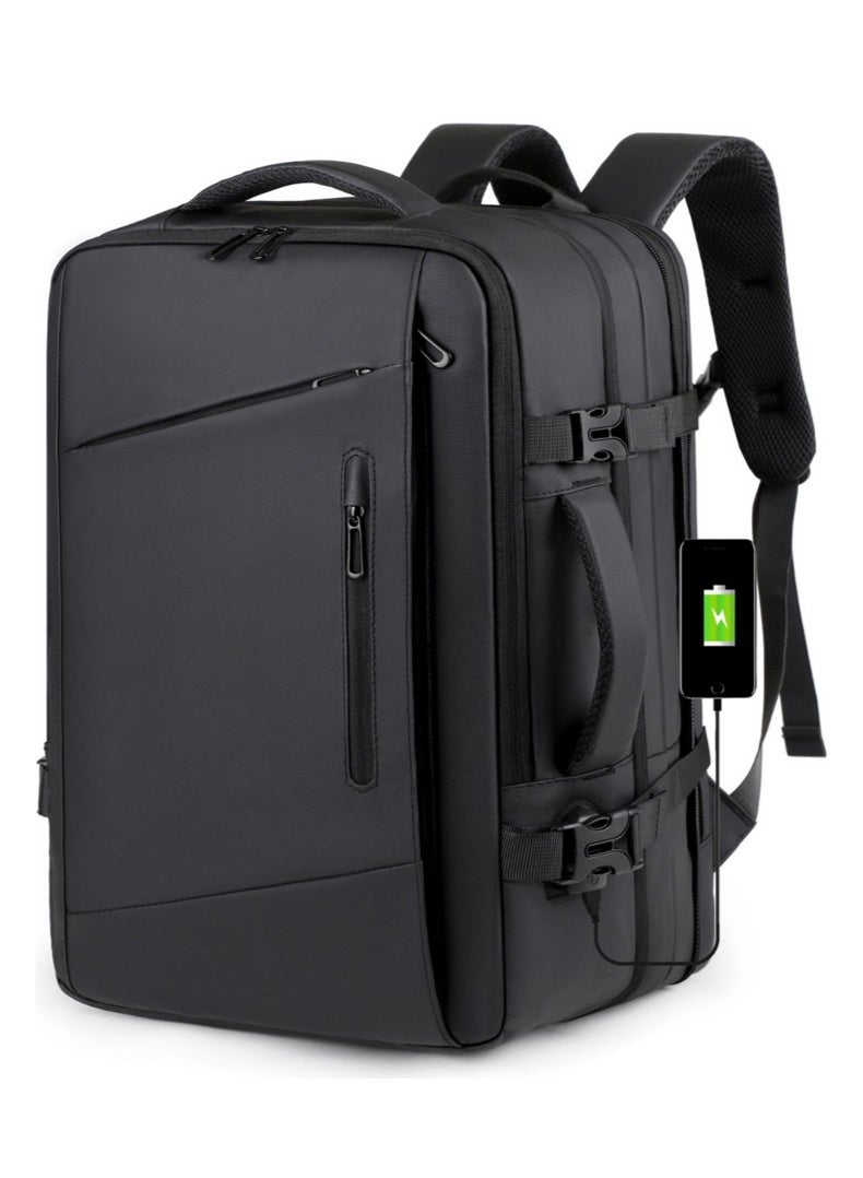 BiuTFon Waterproof Expandable 15.6 Inch Laptop Backpack with USB Charging Port, Business Computer Bag for Men and Women, Large Capacity Work Backpack - Image 1