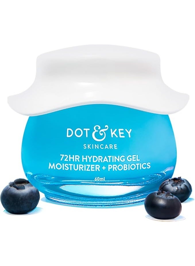 Dot & Key 72HRS Hydrating Gel Moisturizer + Probiotics With Hyaluronic & Japanese Rice Water, 60mL - Image 1