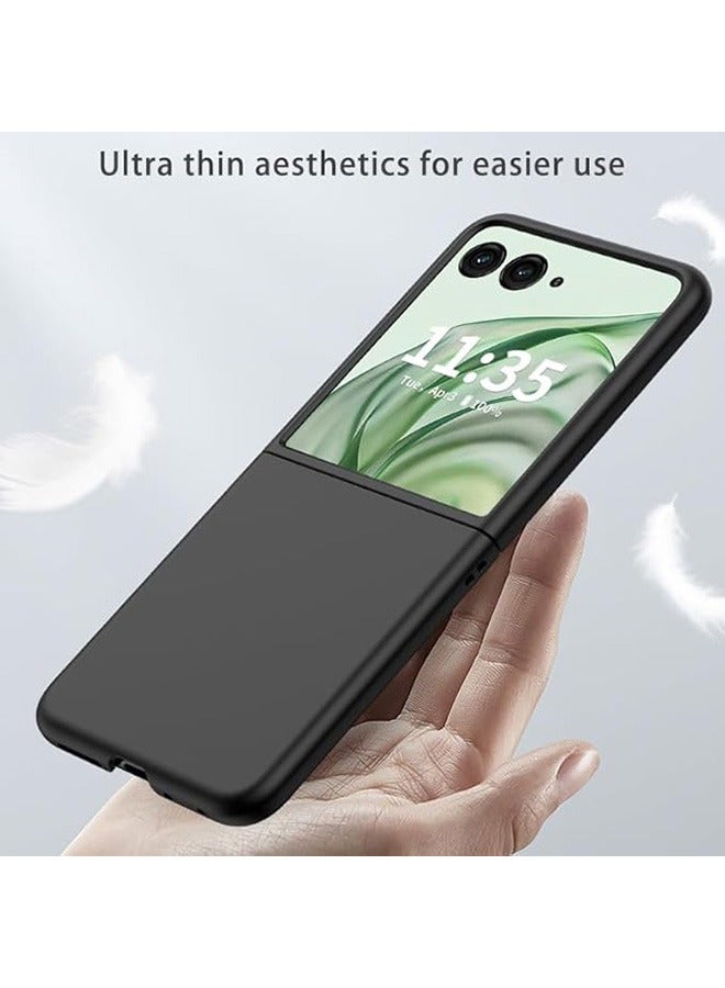 Case Compatible with Motorola Razr 50 Ultra, Slim Hard PC Back Cover Shockproof Bumper Skin Friendly Matte Protective, Anti-Fall Drop Protection, Cover for Moto Razr 50 Ultra (Black) - Image 2