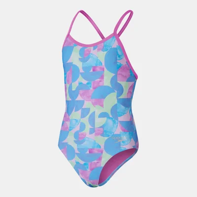 speedo Kids' Digital Print One-Piece Swimsuit