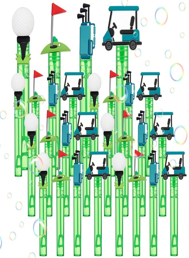 Rotatingpals 24 Pcs Golf Bubble Wands Bulk Sports Birthday Party Decorations Mini Bubble Wands Mini Cart, Clubs, Ball, Red Flag for Golf Themed Party Favors Supplies Team Gift Bag Stuffers - Image 1