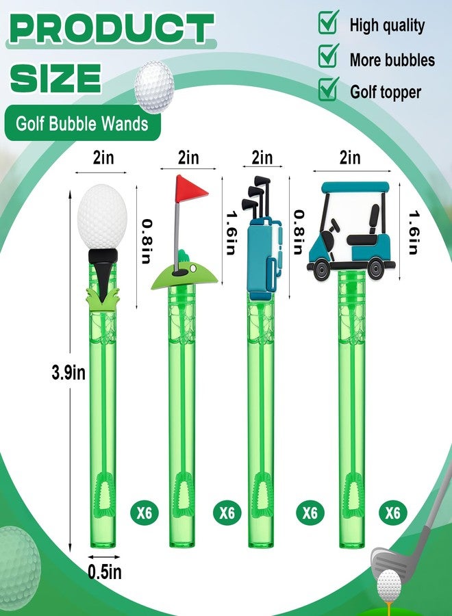 Rotatingpals 24 Pcs Golf Bubble Wands Bulk Sports Birthday Party Decorations Mini Bubble Wands Mini Cart, Clubs, Ball, Red Flag for Golf Themed Party Favors Supplies Team Gift Bag Stuffers - Image 2