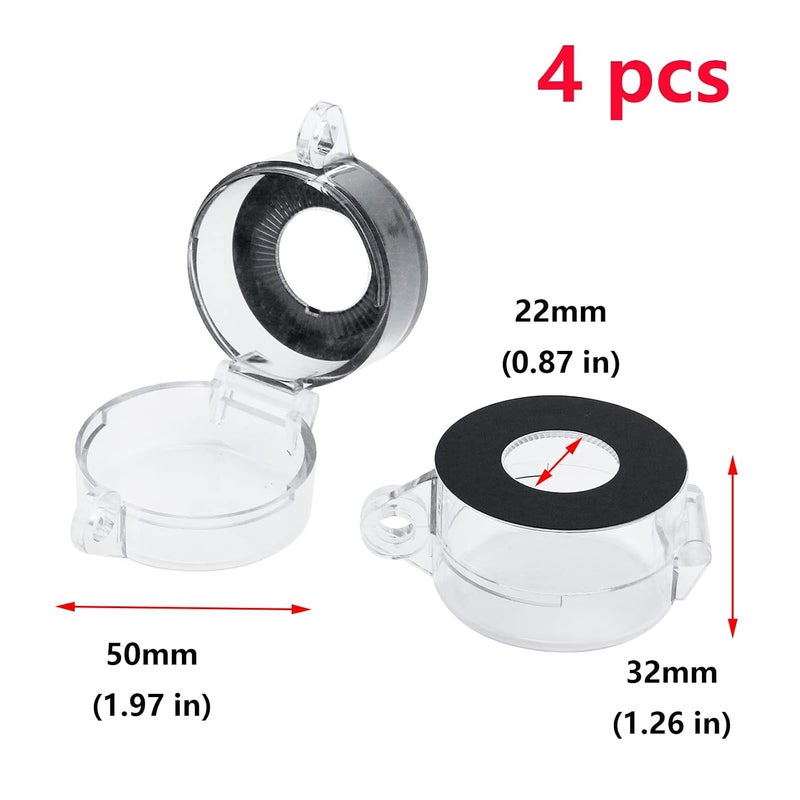 Antrader 4-Pack Clear Protective Cover for 22mm Push Button Switch - Image 2