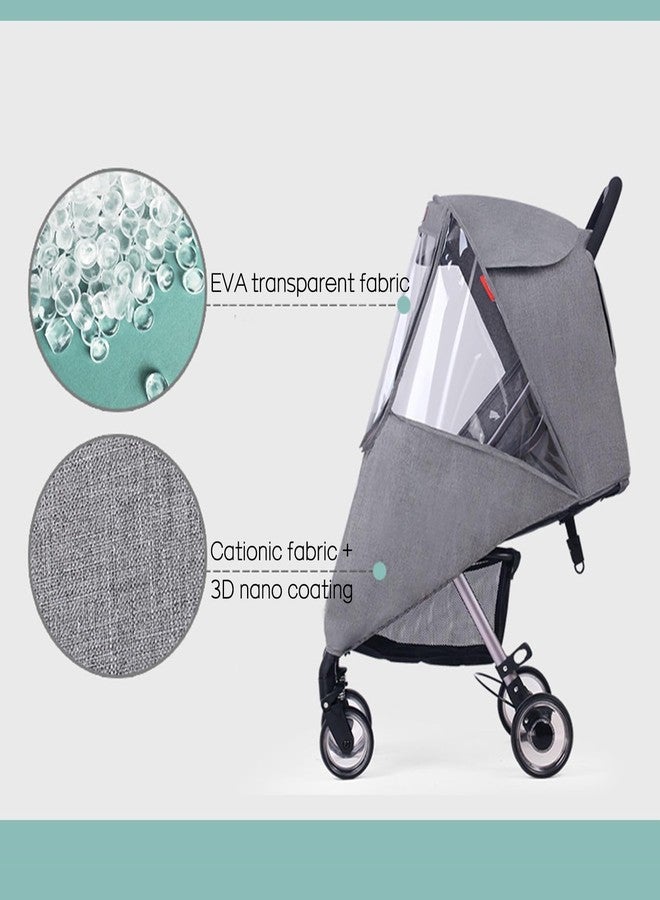 IBLUELOVER Stroller Rain Cover Baby Travel Weather Shield Universal Stroller Cover with Viewing Window for Dust Rain Snow Weather - Image 3