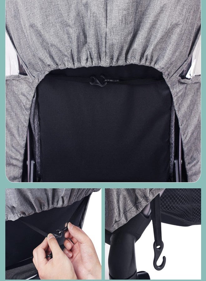 IBLUELOVER Stroller Rain Cover Baby Travel Weather Shield Universal Stroller Cover with Viewing Window for Dust Rain Snow Weather - Image 4