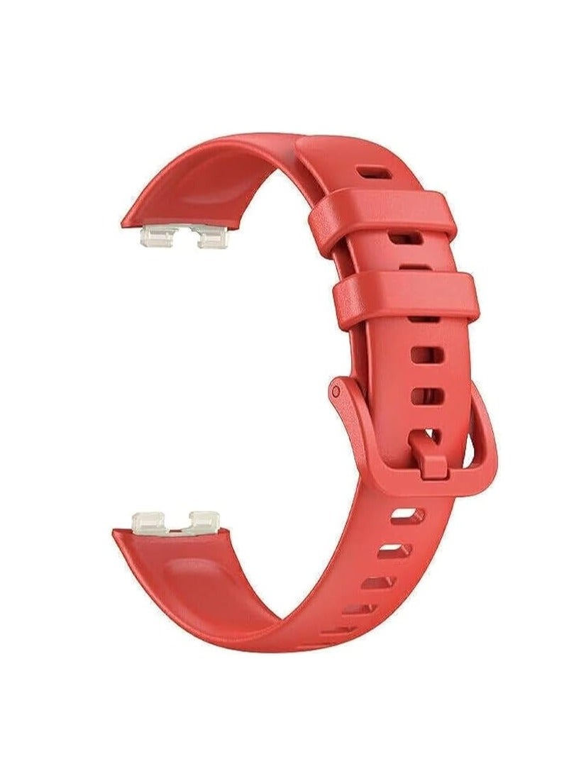 Replacement Silicone Strap Compatible with Huawei Band 10 2024 Waterproof Good Adjustable Replacement Strap for Huawei Band 10 - red - Image 1