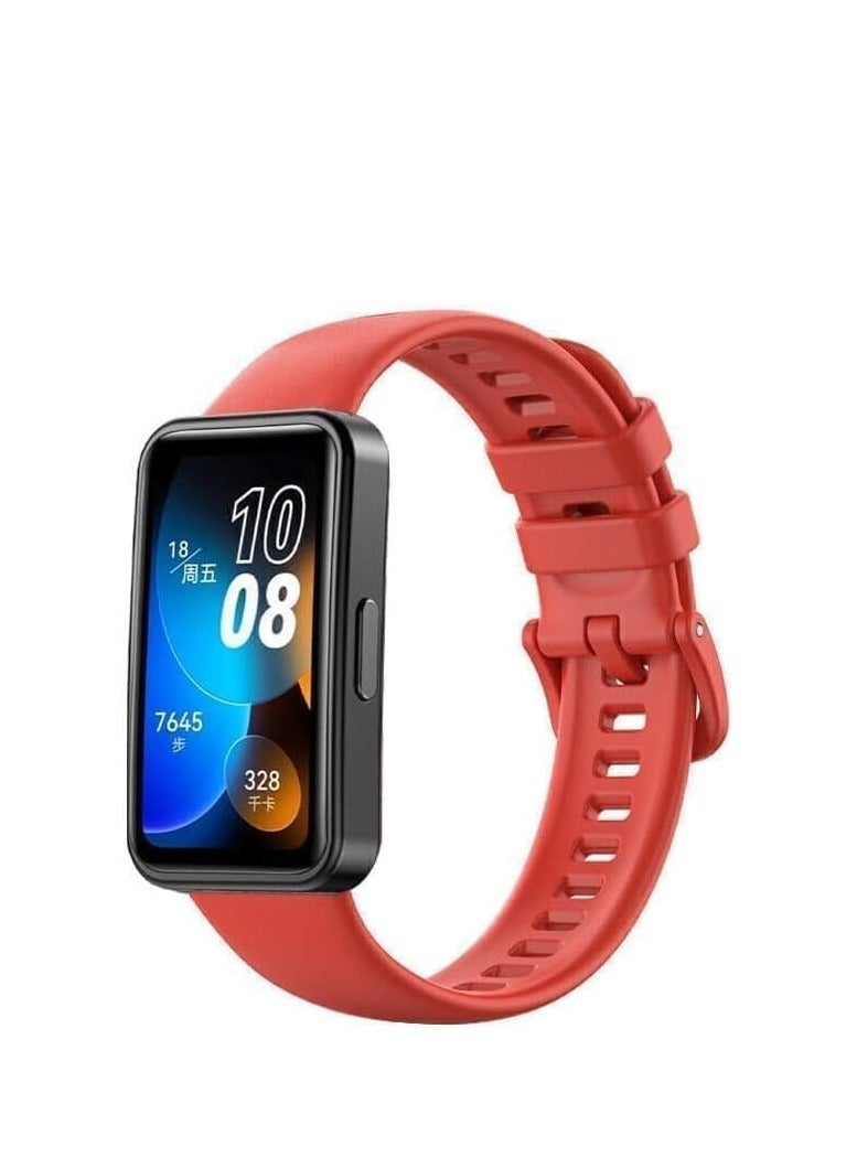 Replacement Silicone Strap Compatible with Huawei Band 10 2024 Waterproof Good Adjustable Replacement Strap for Huawei Band 10 - red - Image 2