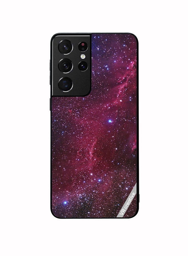 VR CREATIVE Protective Case Cover For Samsung Galaxy S21 Ultra 5G Galaxy Stars Space Design Multicolour - Image 1