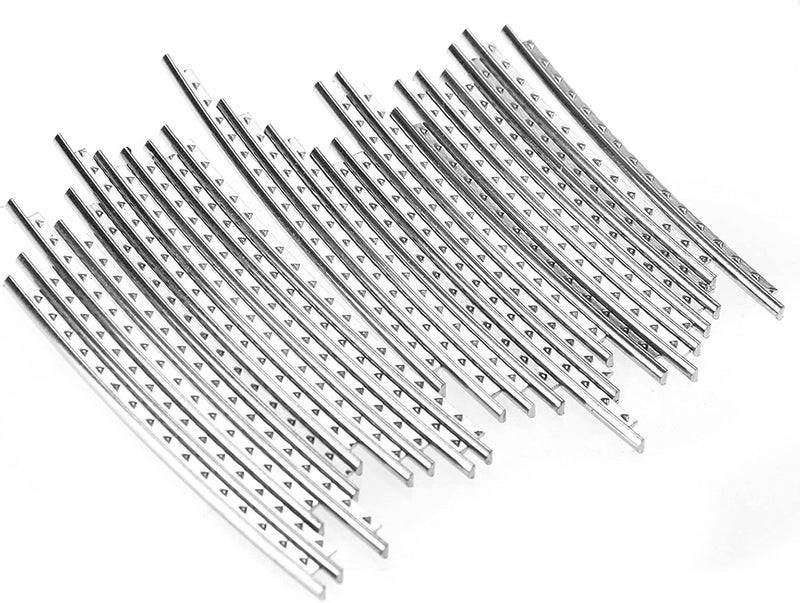 Lerodite 20pcs Guitar Frets, 2.0mm Copper Guitar Fret Wires for Acoustic Guitar (Silver) - Image 2