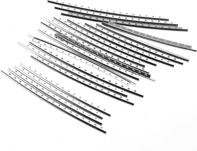 Lerodite 20pcs Guitar Frets, 2.0mm Copper Guitar Fret Wires for Acoustic Guitar (Silver) - Image 3