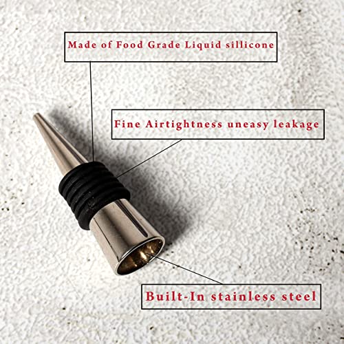 Indian-Shelf 2 Piece Reuseable Wine Bottle Stoppers Wine Cork Champagne Rubbers Leak Proof Beer Saver Wine Bottle Sealers Cap for Bar Accessories Item - Image 3