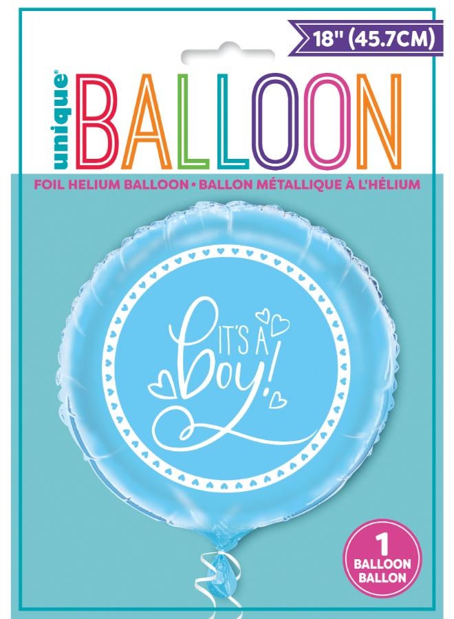 Unique 18" Blue Hearts Foil Balloons - Image 2