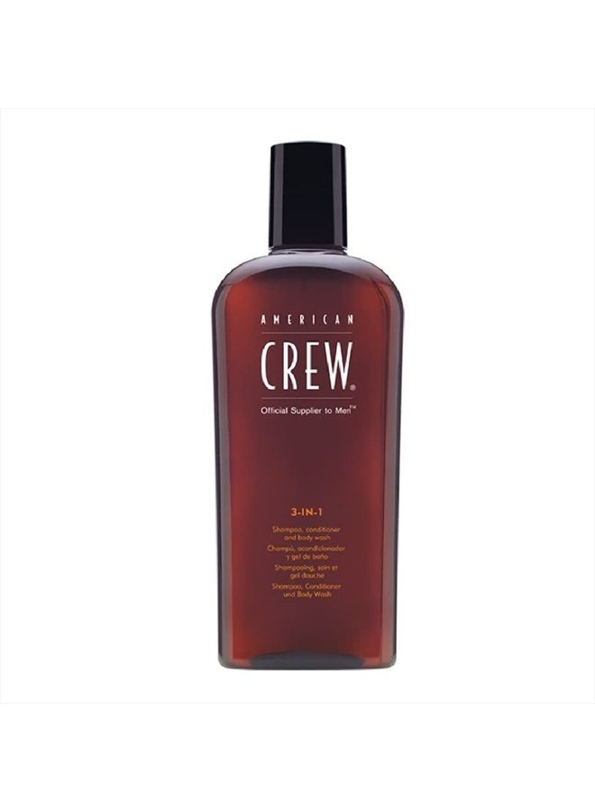 AMERICAN CREW Shampoo, Conditioner & Body Wash for Men by American Crew, 3-in-1, 8.4 Fl Oz - Image 1