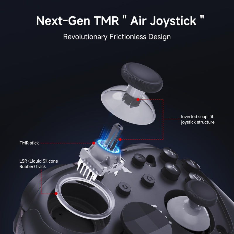 MOBAPAD Chitu2 HD Wireless Pro Controller for Nintendo Switch 2/1 Lite/OLED, Gamepad with TMR Glide Joysticks [ZERO Drift], HD Rumble, NFC, Mechanical Buttons, Turbo, Programming, 6 Axis Gyro - Image 2