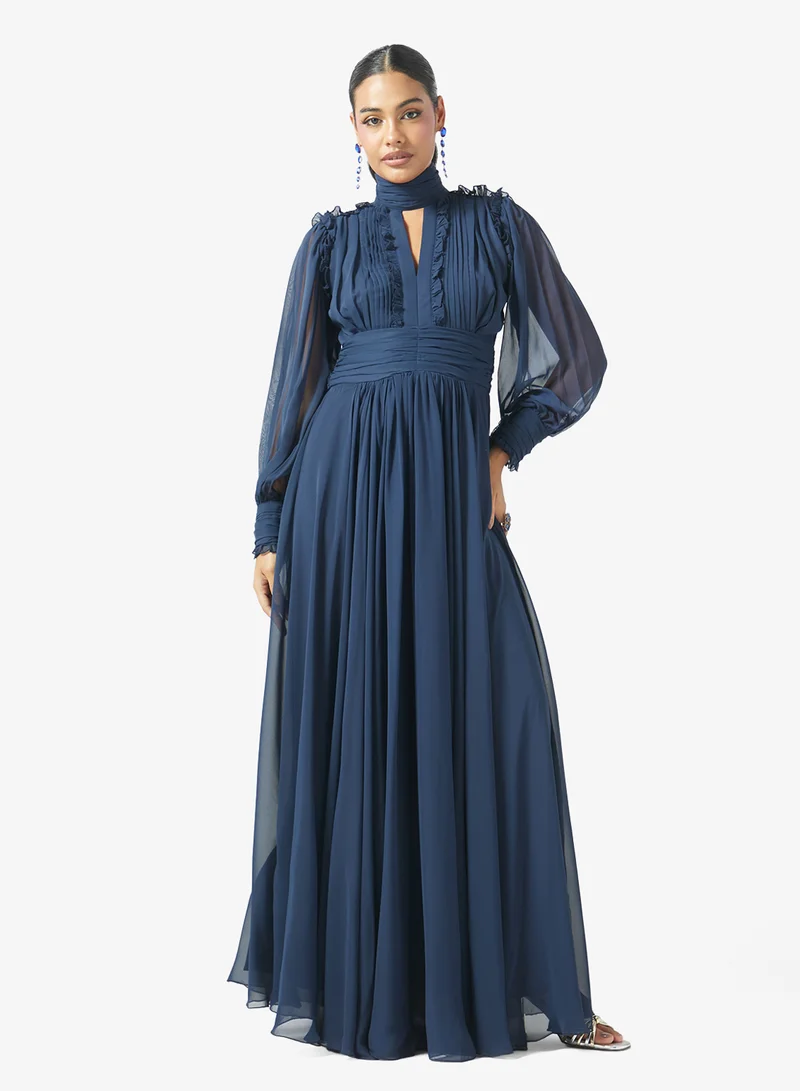 جولدن ابل Ruffle Top Design Maxi Dress