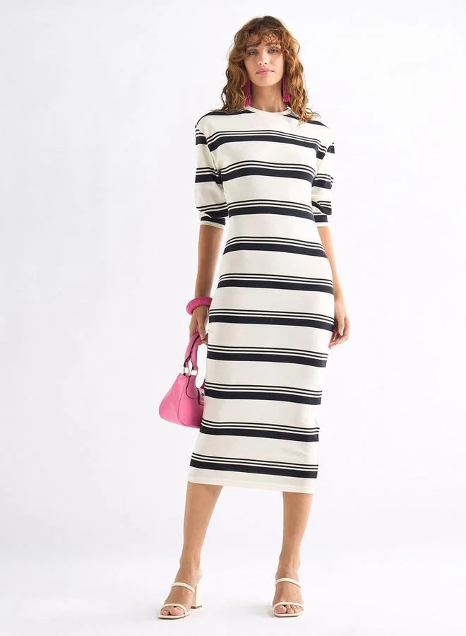 Splash FAV Striped Bodycon Dress