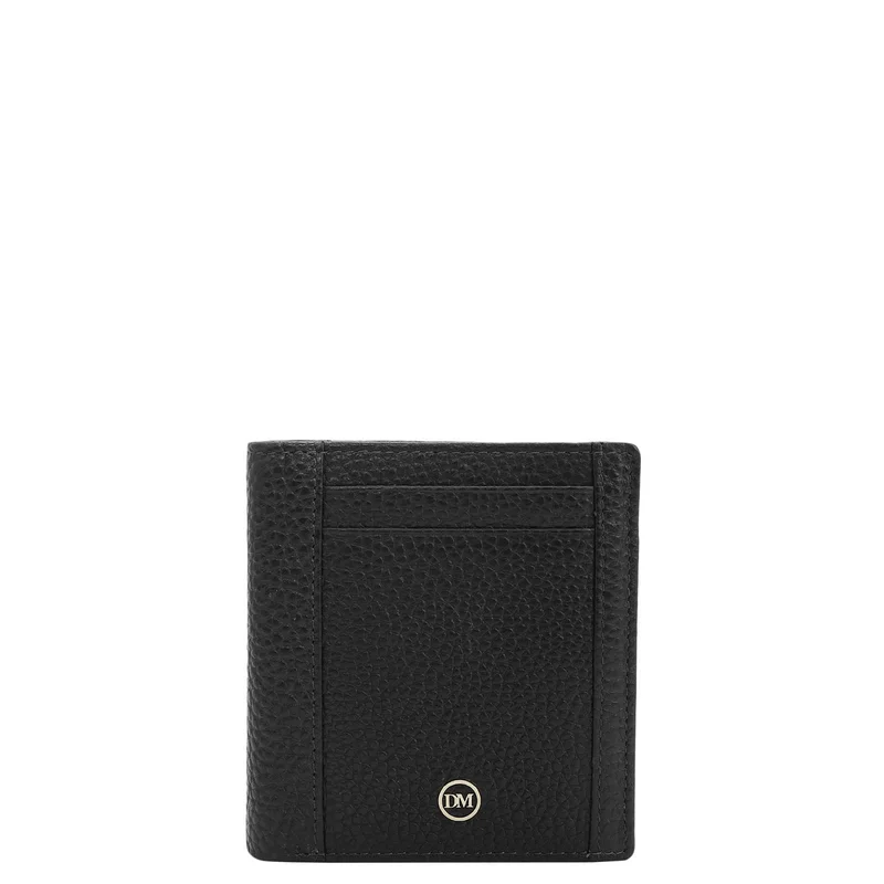 Da Milano Black Bifold Leather Mens Wallet