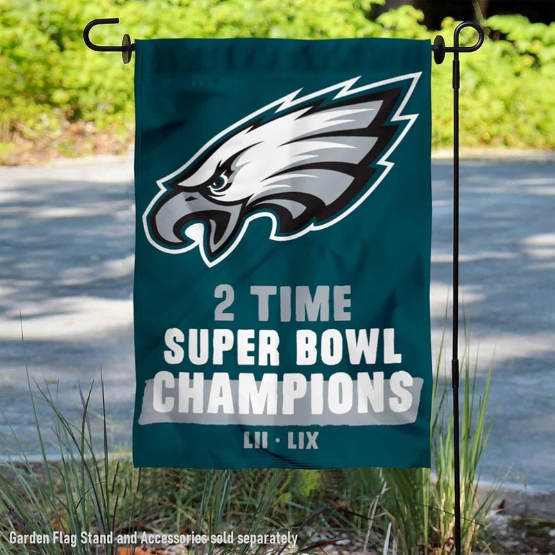 WinCraft NFL TwoTime Super Bowl Champions 12 x 18 DoubleSided Garden Flag - Image 2