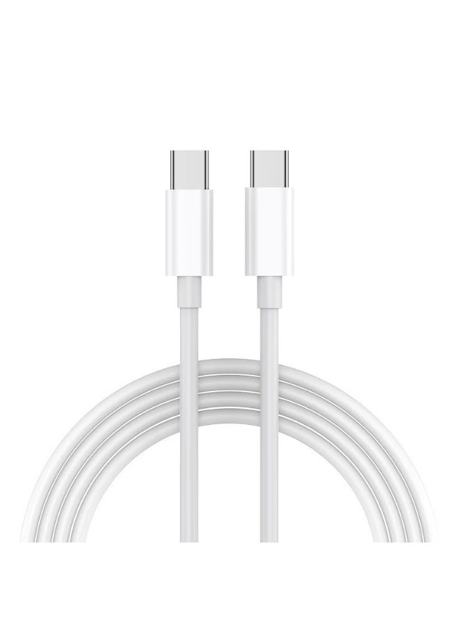 حقل شاحن سريع بقوة 20 واط | شاحن حائط USB-C سريع مع كابل شحن من نوع C إلى C بطول مترين متوافق مع آيفون 17/16/15، آيباد، ماك بوك، سامسونغ وجميع الأجهزة المحمولة ذات منفذ Type-C - Image 2
