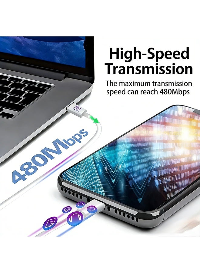 حقل شاحن سريع بقوة 20 واط | شاحن حائط USB-C سريع مع كابل شحن من نوع C إلى C بطول مترين متوافق مع آيفون 17/16/15، آيباد، ماك بوك، سامسونغ وجميع الأجهزة المحمولة ذات منفذ Type-C - Image 4