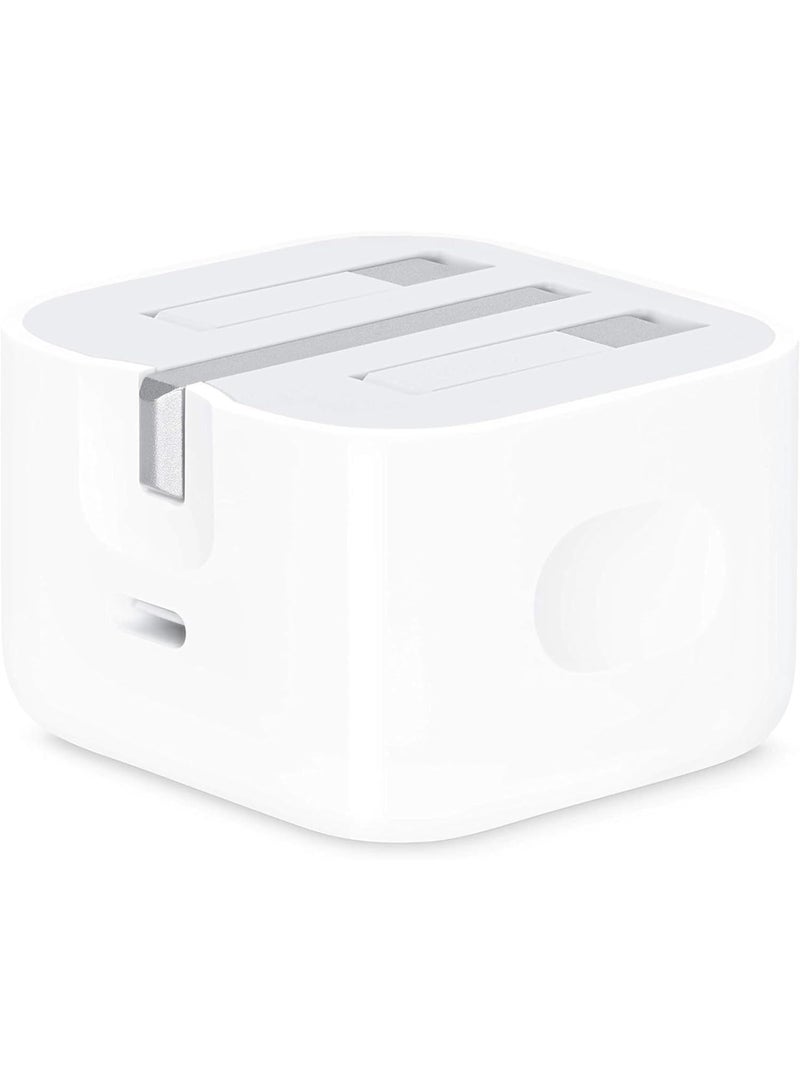 حقل شاحن سريع بقوة 20 واط | شاحن حائط USB-C سريع مع كابل شحن من نوع C إلى C بطول مترين متوافق مع آيفون 17/16/15، آيباد، ماك بوك، سامسونغ وجميع الأجهزة المحمولة ذات منفذ Type-C - Image 3
