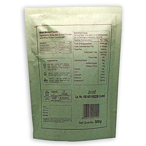 Wellspring Malt O Life Dry Barley Malt Extract Powder - 300 g Pack | Good for Digestive Health| Natural Sweetener | Zero Added Sugar | Makes milk delicious - Image 2