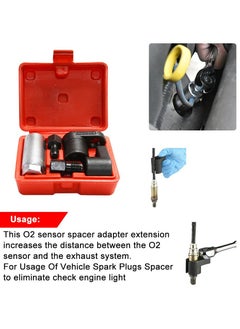 TLAXCA 5 PCS Automotive O2 Oxygen Sensor Socket , 3/8" 1/2" Drive x 7/8" 22mm  Offset Wrench Remover Tool and Thread Chaser Tool Fits Most of Vehicles  - Image 5