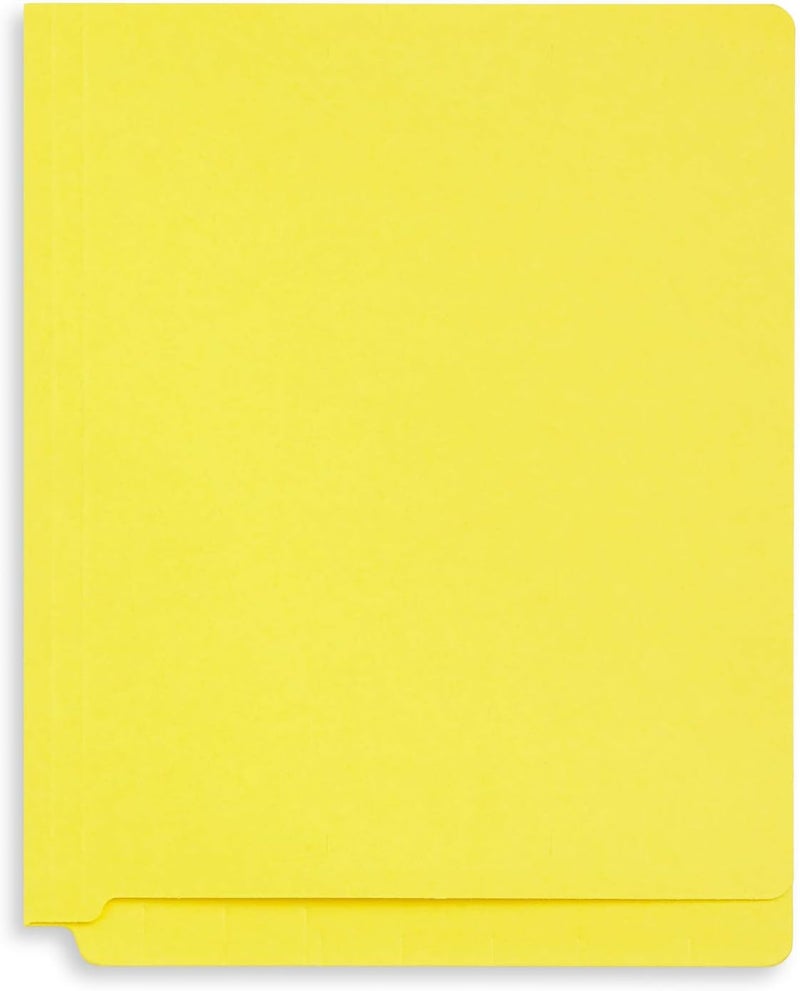 Blue Summit Supplies 50 Yellow End Tab Fastener File Folders - Reinforced Straight Cut Tab - Durable 2 Prongs Designed to Organize Standard Medical Files, Receipts, Office Reports, and More - Letter Size, Yellow, 50 Pack - Image 5