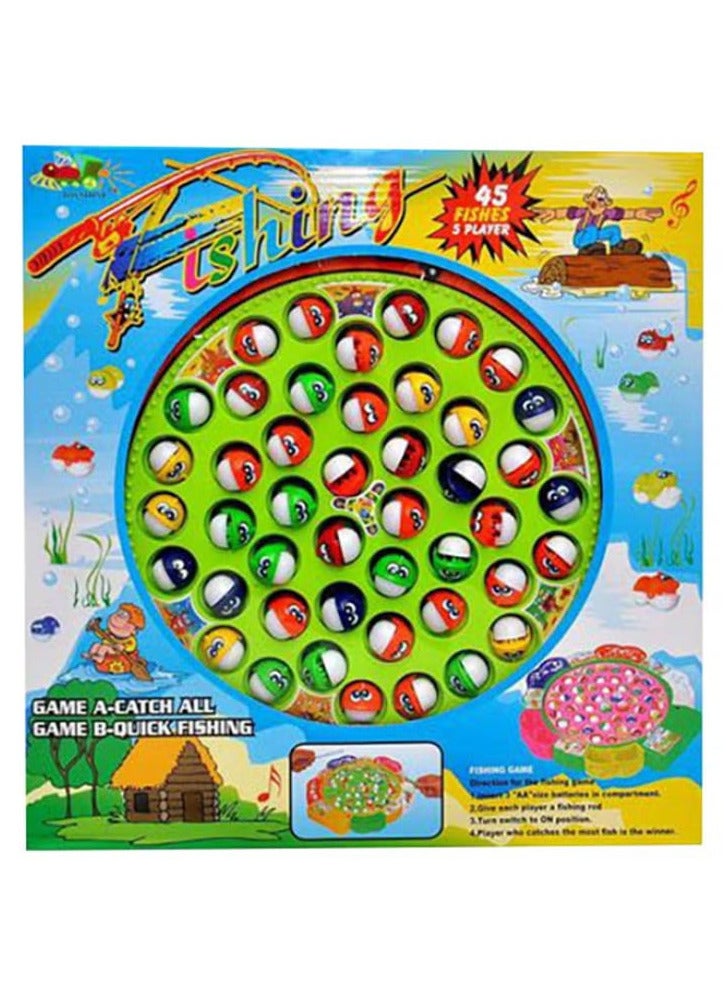 45-piece musical spinning fishing game set - Image 2