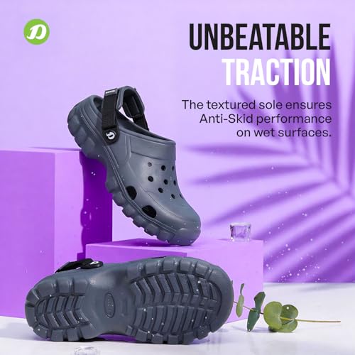 DOCTOR EXTRA SOFT Men's Classic Casual Sports Clogs/Sandals with Adjustable Back Strap for Adult | Comfortable & LightWeight| Stylish & Anti-Skid|Waterproof & Everyday Use Mules for Gents & Boys D-546 - Image 5