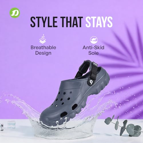 DOCTOR EXTRA SOFT Men's Classic Casual Sports Clogs/Sandals with Adjustable Back Strap for Adult | Comfortable & LightWeight| Stylish & Anti-Skid|Waterproof & Everyday Use Mules for Gents & Boys D-546 - Image 4