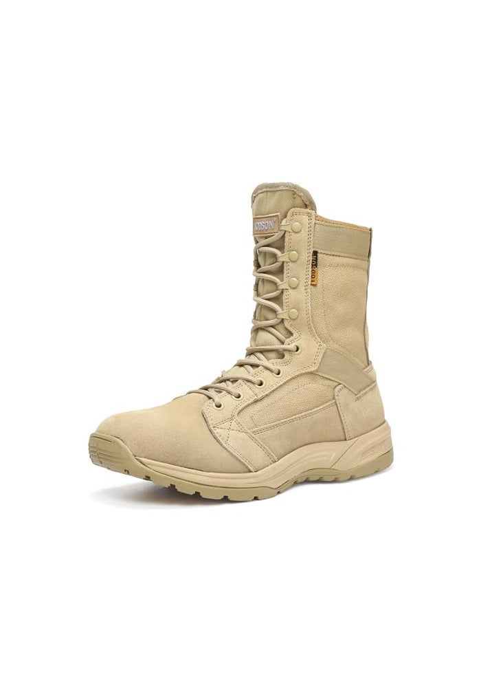 IODSON Mens Breathable Work Tactical Military Boots Lightweight Combat Army Motorcycle Jungle bootsBrown 8 - Image 1