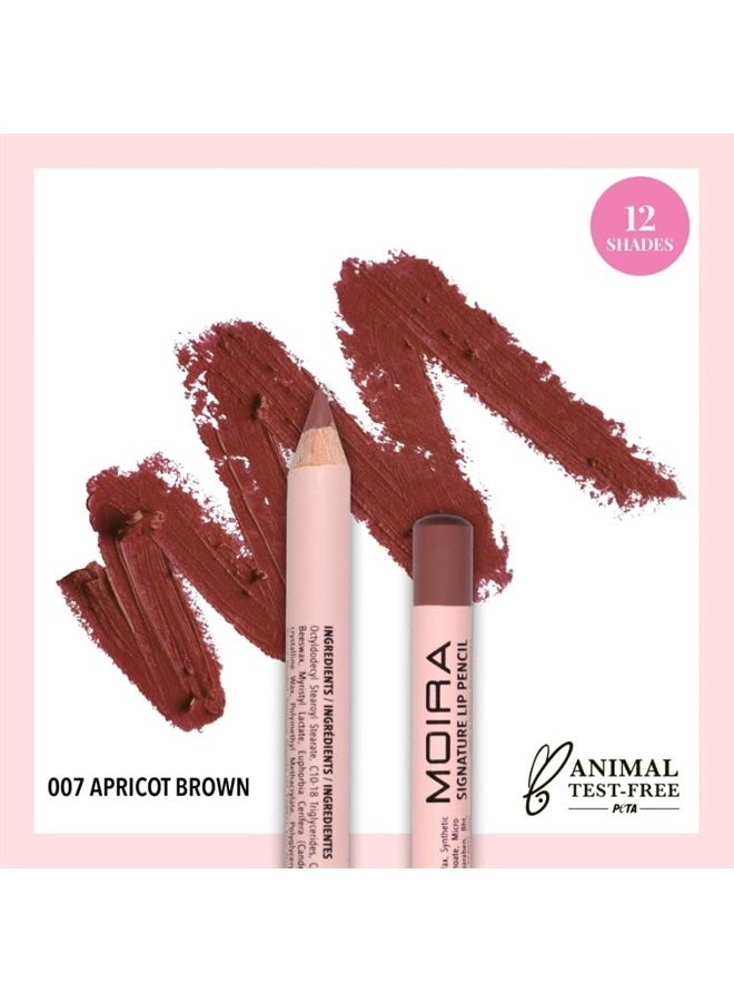 moira Signature Lip Pencil (007, Apricot Brown) - Image 2